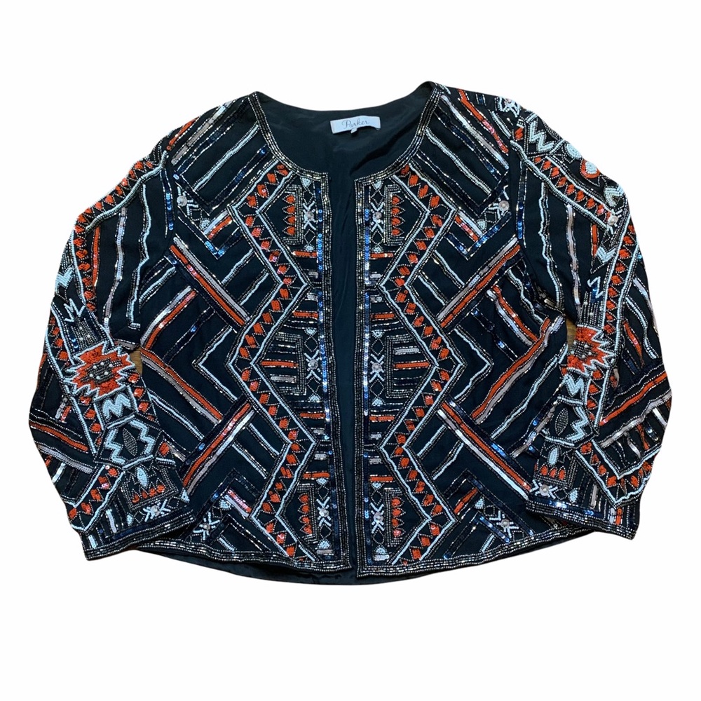 Beautiful Beaded Parker Crop Jacket